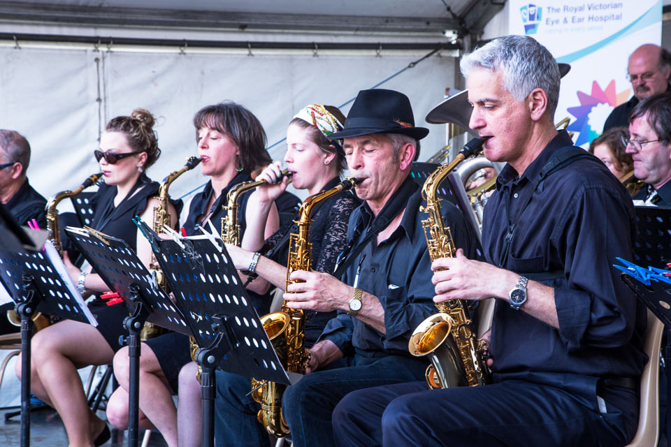 Alto saxophones at Big Band Sunsets festival