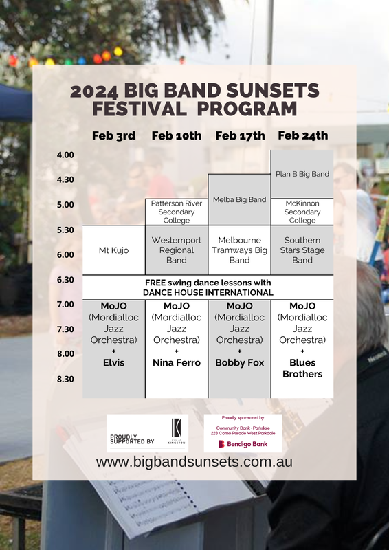 Big Band Sunsets Festival 2024 program