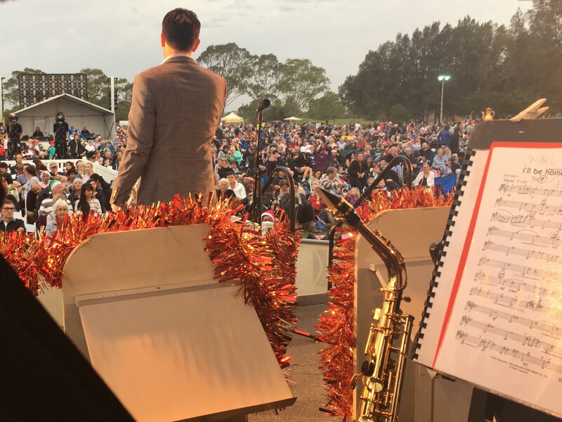 Looking out to the crowd, Carols by Kingston 2018